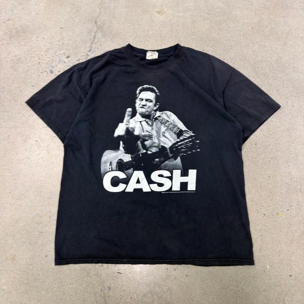 2009 Johnny Cash Middle Finger T-Shirt (Size XL)